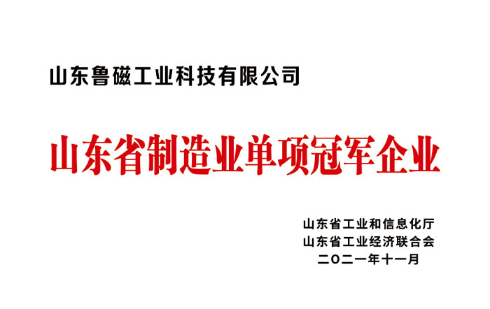 山东省制造业单项冠军企业